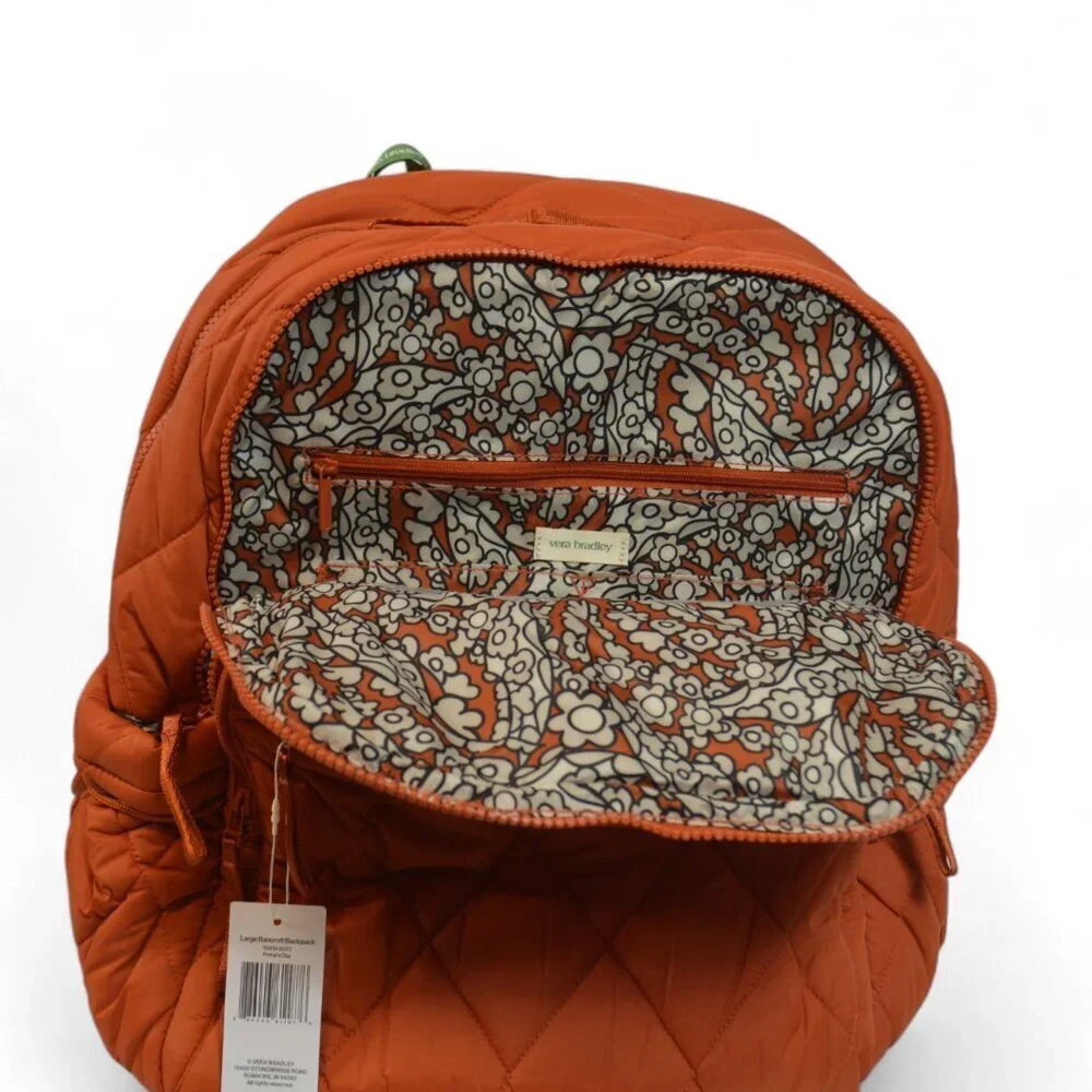 Vera Bradley Orange Quilted Backpack